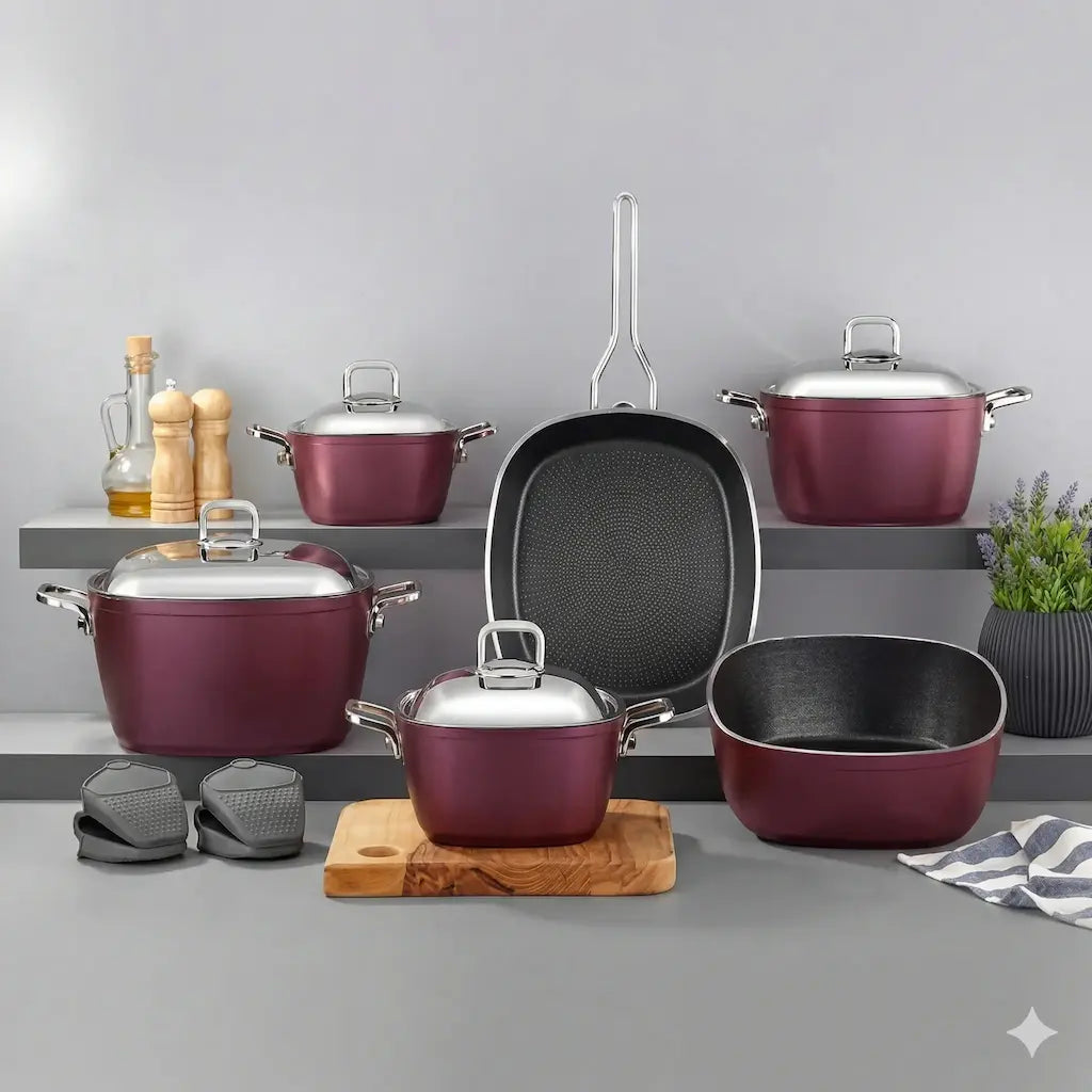 10-piece stainless steel cookware set - (Model LC01) - Original Turkish Yonca