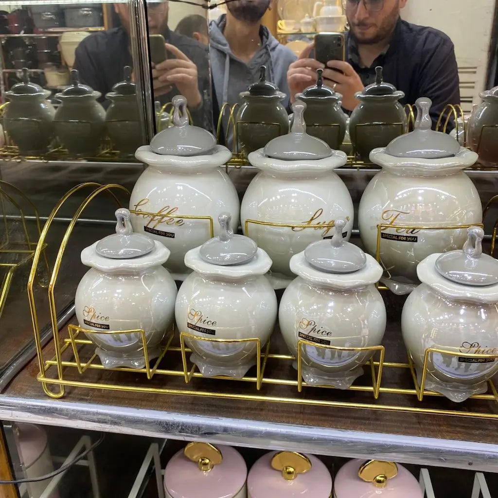 طقم توابل بورسلين 7 قطع موديل (14)