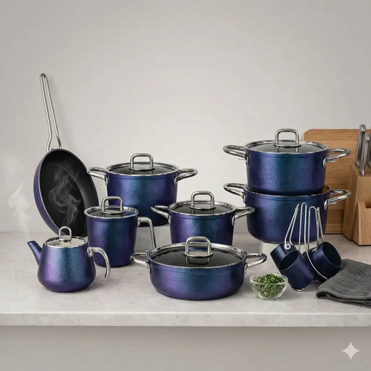 10-piece stainless steel cookware set - (Model LC01) - Original Turkish Yonca