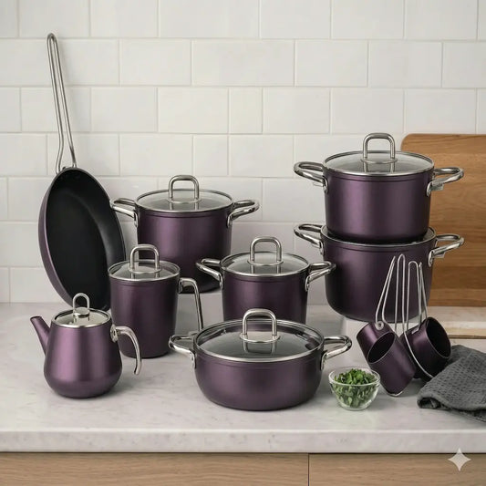 10-piece stainless steel cookware set - (Model LC01) - Original Turkish Yonca