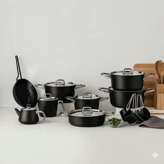 10-piece stainless steel cookware set - (Model LC01) - Original Turkish Yonca