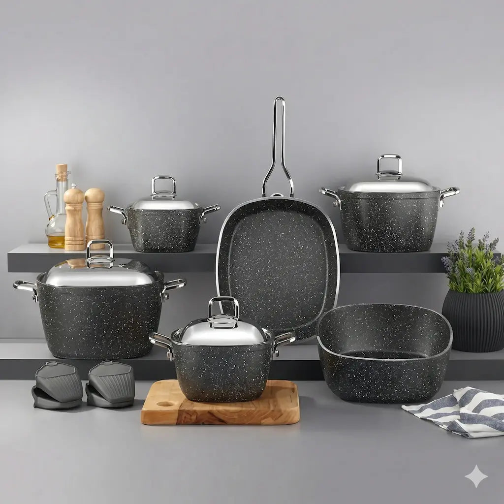 10-piece stainless steel cookware set - (Model LC01) - Original Turkish Yonca