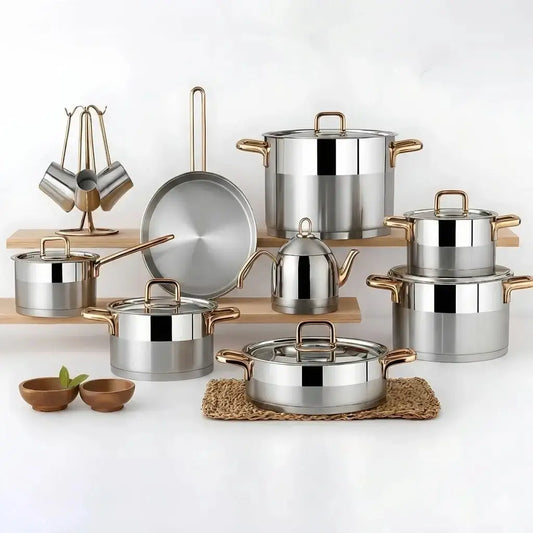 10-piece stainless steel cookware set - (Model LC01) - Original Turkish Yonca