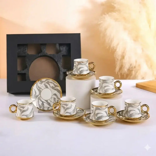 طقم قهوة 12 قطعة - (موديل LC11)