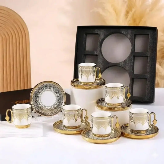 طقم قهوة 12 قطعة - (موديل LC03)