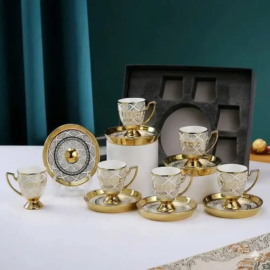 طقم قهوة 12 قطعة - (موديل LC04)