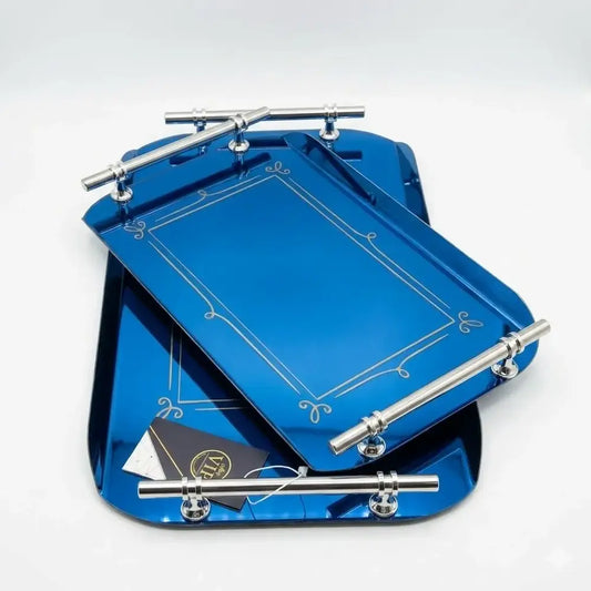 طقم صواني تقديم 2 قطعة ستانلس - (موديل LC01)