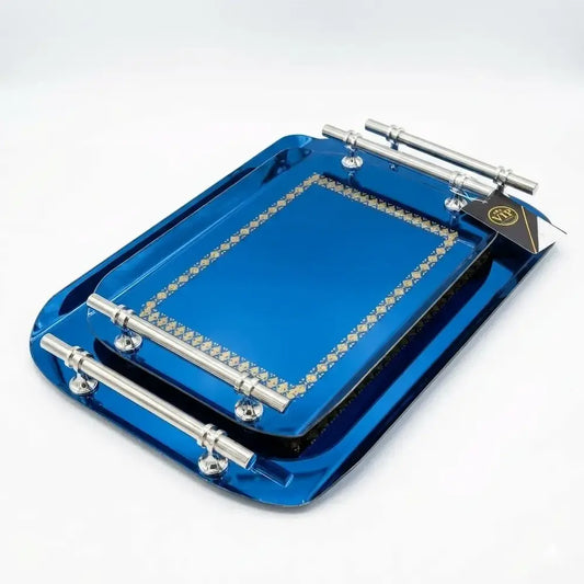 طقم صواني تقديم 2 قطعة ستانلس - (موديل LC03)