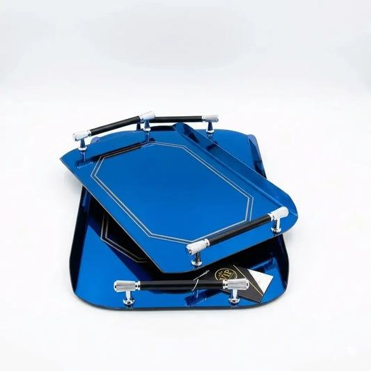 طقم صواني تقديم 2 قطعة ستانلس - (موديل LC02)