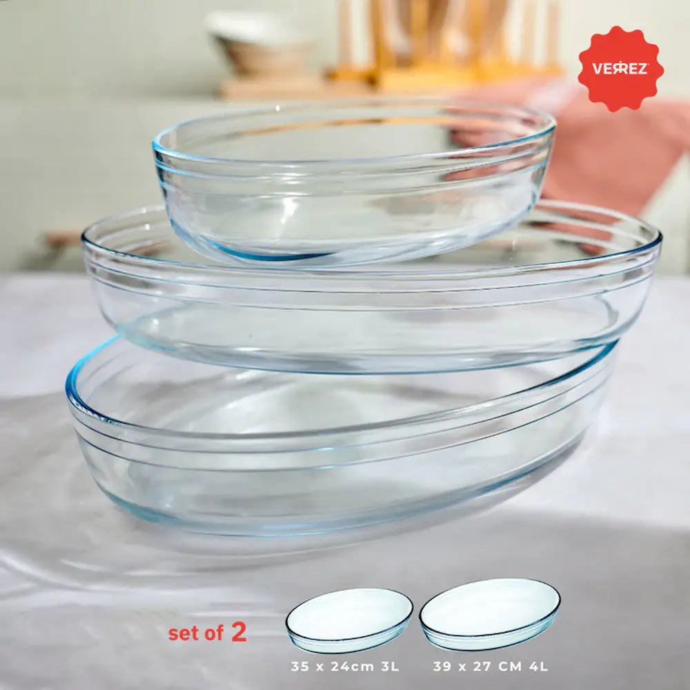 طقم 2 قطعة بيضاوي - VERREZ