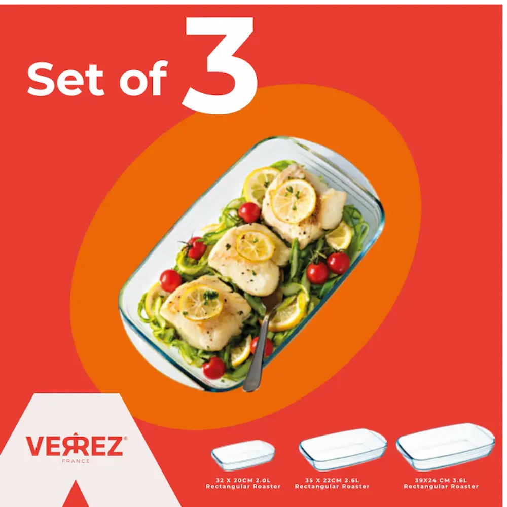 طقم 3 قطع مستطيل - VERREZ