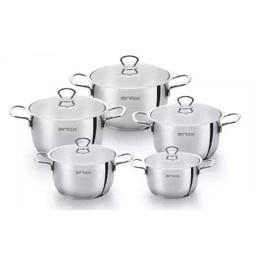 Zinox Egyptian Classic Stainless Steel Cookware Set - 10 Pieces